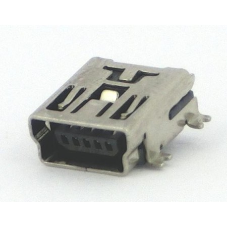 USB Mini-B Buchse Print PCB SMT 180° 5pol